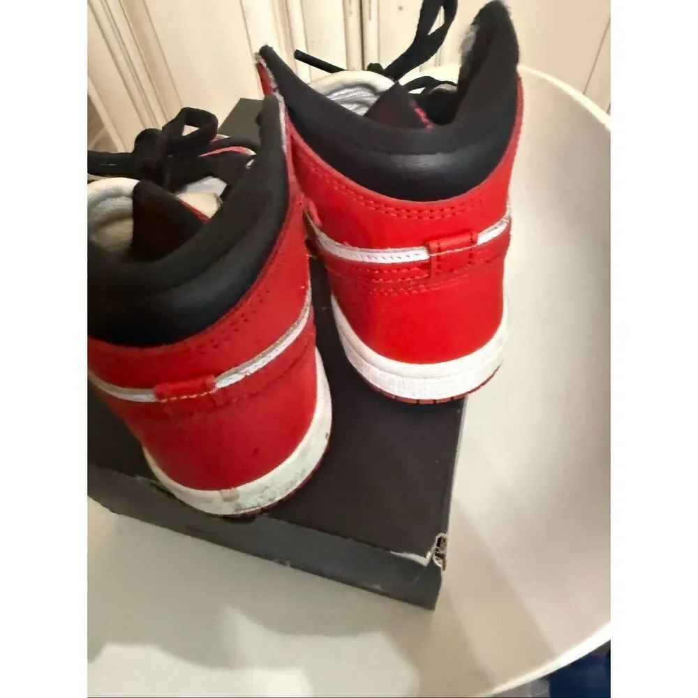 Nike Air Jordan Toddler 1 Retro High OG Leather Sneaker Shoes Multicolor Sz 8C